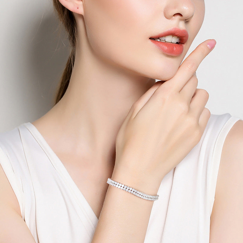 Mychica Elegant Silver Women's Bracelet