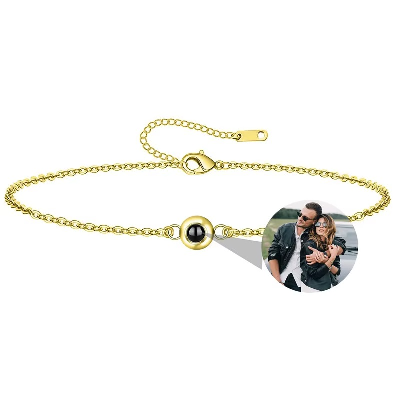 Personalized Silver Photo Bracelet
