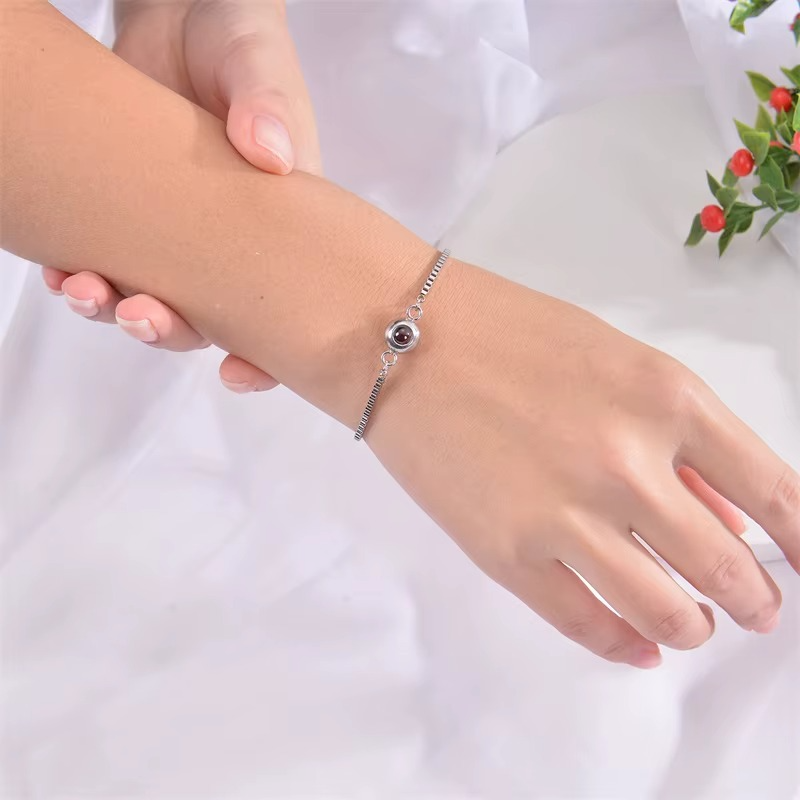 Personalized Silver Photo Bracelet
