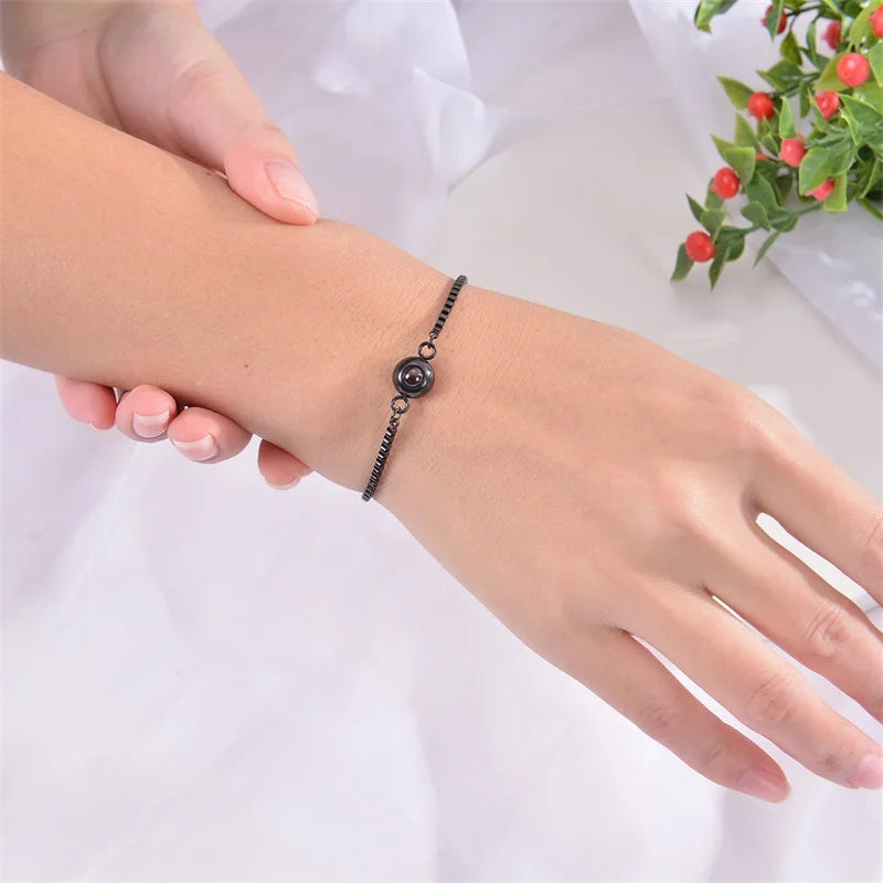 Personalized Silver Photo Bracelet