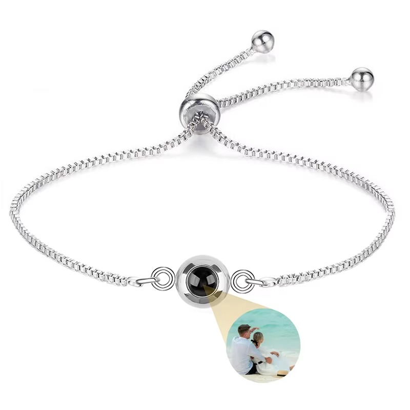 Personalized Silver Photo Bracelet