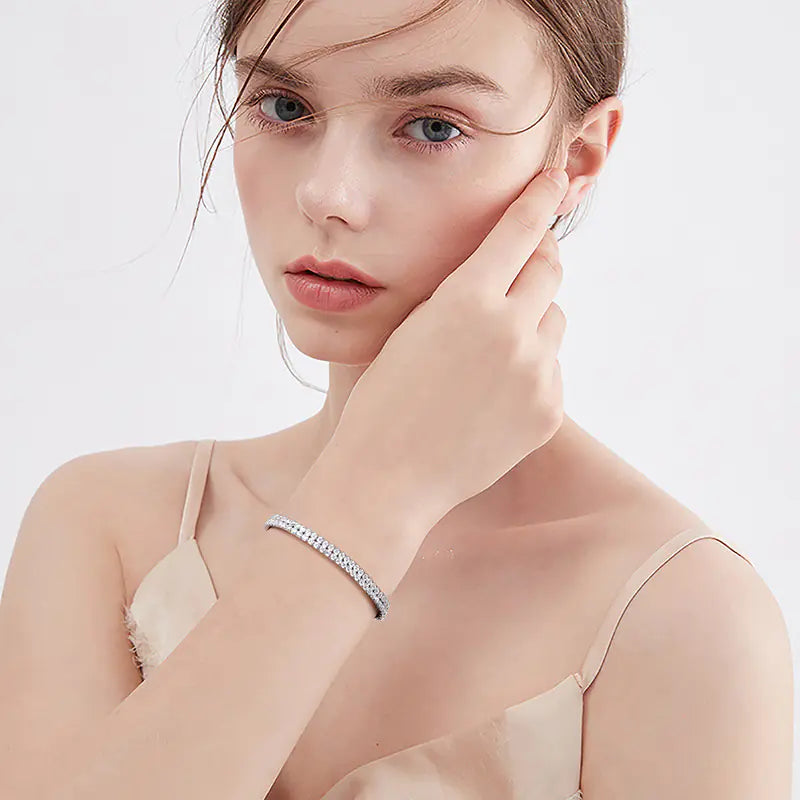 Mychica Elegant Silver Women's Bracelet