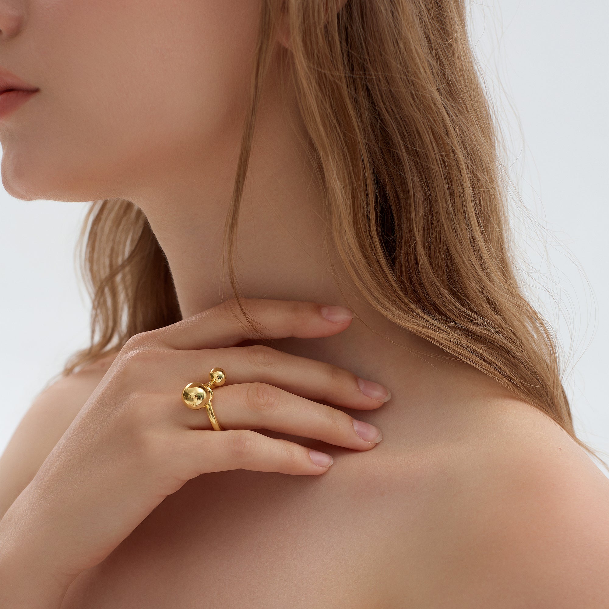 Mychica Chunky Silver/Gold Ring